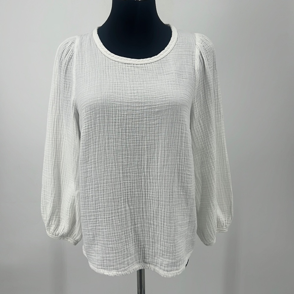 Universal Thread Goods Co. White Gauze Peasant Blouse Women's Sz. X-Small